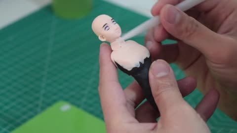 Hinata Hyuga sculpture _ Naruto figure _ Polymer clay tutorial