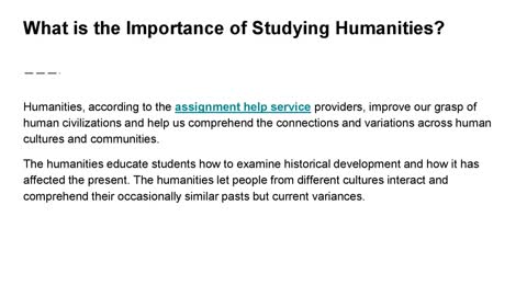 What Do You Mean by Humanities?