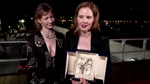 Justine Triet 'very happy' winning the Palme D'or at Cannes