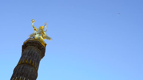 Victory Column Glowing In Sunlight