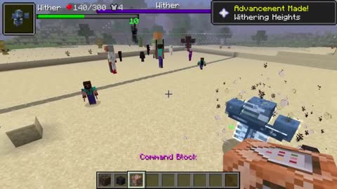 all Herobrine creepypasta mobs vs Wither Storm 7 STAGE in minecraft1