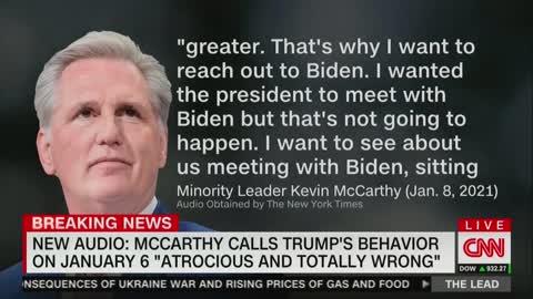 Newly released audio of Kevin McCarthy being a weak traitor.