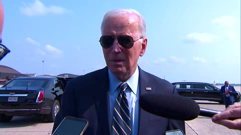 Biden answers questions from reporters before departing for Philadelphia