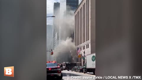 Dark Smoke POURS Out of NYC Tiffany Store in Flames