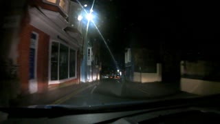 Night driving. Tenby. WALES. SPEEDLAPSE. March 2022