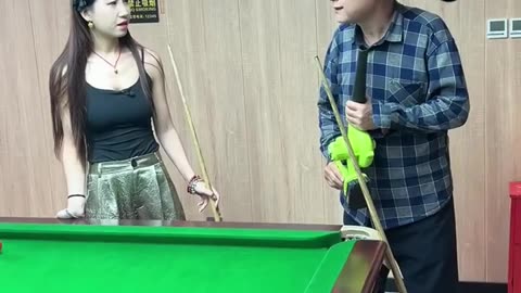 A naughty snooker player