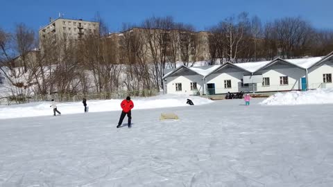 Winter Ice Skating in Russia