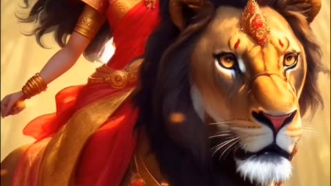 Lion 🦁 pe swar Durga ma udata huaa #shorts