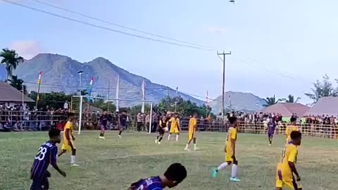 Football Against The Backdrop Of The Eruption Of The Levotobi Volcano