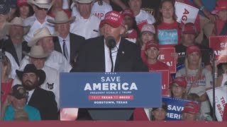 Donald Trump holds rally in Texas.