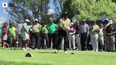 Watch: President Ramaphosa Tee Off at Bloemfontein Gold Club