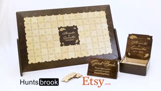 Personalized Wedding Guest Book Puzzle with Custom Name and Date as a Unique Gift for Couples