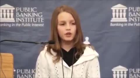 Young girl talks of Canadian banking and how the government of Canada can get rid of the debt.
