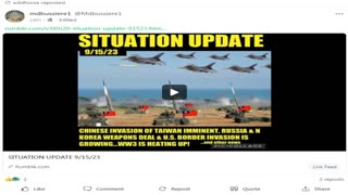 gab - chinese invasion of taiwan imminent, russia & N korea weapons deal & U.S. border invasion is