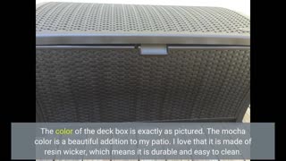 Customer Comments: Suncast 99 Gallon Resin Wicker Patio Outdoor Storage Container for Toys, Fur...
