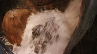 River running inside a museum.