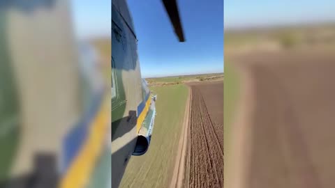Ukrainian Mi-24 Attack Helicopter Fires Missiles At Russian Military Positions
