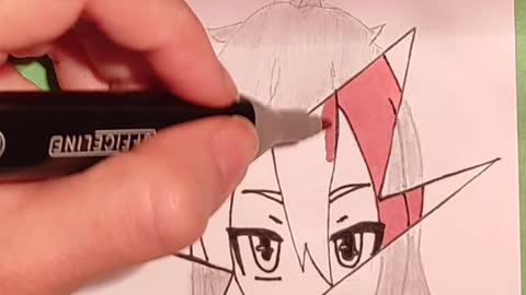 Drawing Anime Girl with Twin Markers