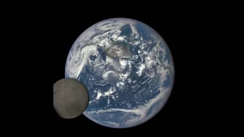 EPIC VIEW OF MOON TRANSITING THE EARTH