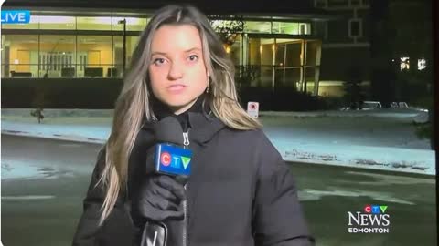 Edmonton CTV News reporter Jessica Robb has an "episode" on live TV...