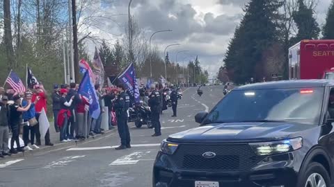 Biden Welcomed in Seattle by Trump Flags