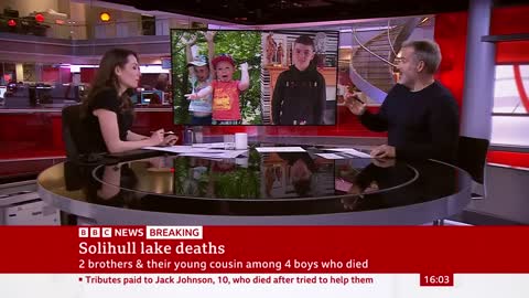 Boys who died after falling in icy lake in Solihull, UK named - BBC News