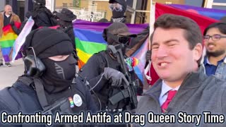 Alex Stein Shaming Armed Antifa Thugs At A Drag Queen Story Time