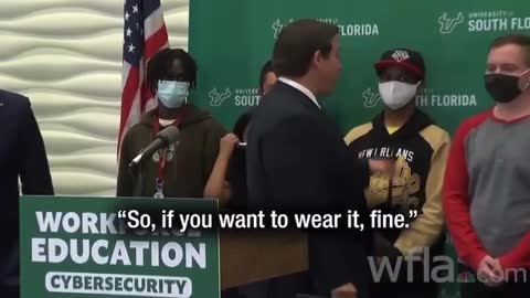 Gov Desantis Gov. DeSantis tells students to remove masks "No more Covid Theater!"