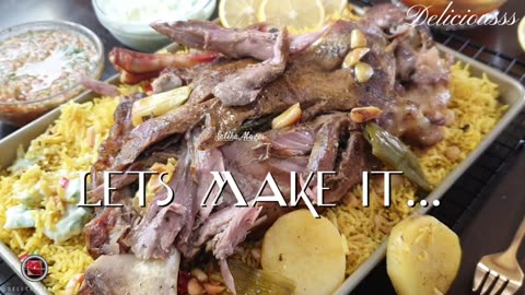 Lamb Leg Roast Arabic style with Mandi Rice