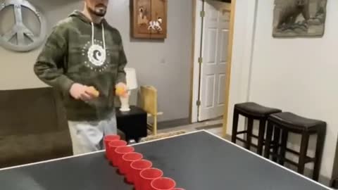 Trickshot! #savage #savagechallenge #pongtable #blowthisup #4u