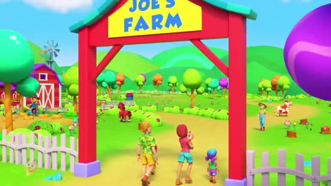Old Farmer Joe Had A Farm | Joe's Farm Song For Kids | Nursery Rhymes and Baby Songs with Zoobees