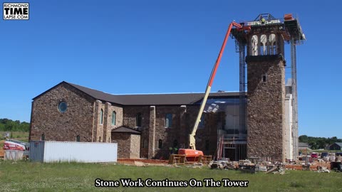 Stone work time lapse on a church