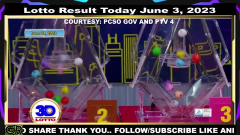 3D Lotto result 2pm draw today June 3, 2023