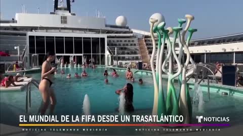 Un inmenso crucero sirve de hotel flotante en Catar _ Noticias Telemundo
