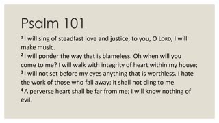 Psalm 101 Daily Devotion