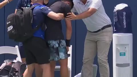 Tennis star Yibing Wu collapses during match again just weeks after horror Wimbledon scare