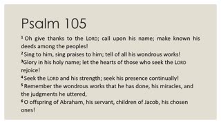 Psalm 105:1-22 Daily Devotion