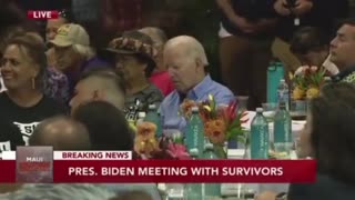 Biden Falls Asleep During Ceremony Honoring Maui Victims