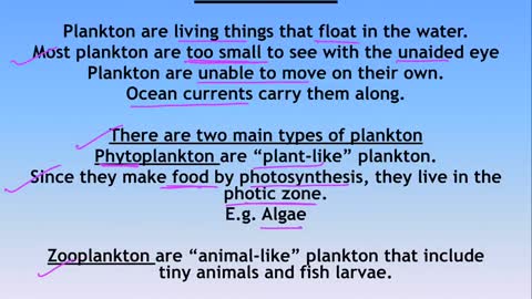 Environment and Ecology Lecture 9.1 - Marine Organisms
