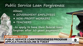 Deadline looms for public service loan forgiveness program