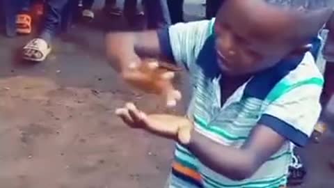 Small boy with talent in dancing