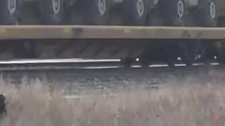 Trains Transporting Military Vehicles and Equipment through Wyoming