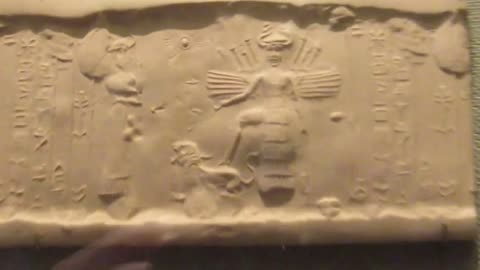 Ea, Shamash, Ishtar and Boat - Mesopotamian Cylinder Seal