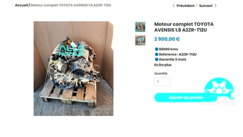 ALLOMOTEUR.COM - Moteur complet TOYOTA AVENSIS 1.8 A2ZR-T12U