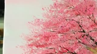 Cherry Blossom in Spring just 1 minute Painting