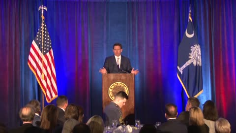 Ron DeSantis delivers remarks at the Citadel Republican Society Patriot Dinner