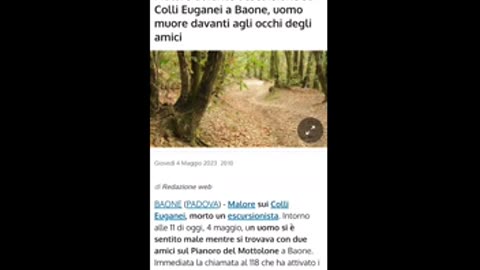 MALORI E MORTI IMPROVVISE DAL 1 AL 4 MAGGIO 2023.