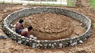 Build Stone Fish Pond