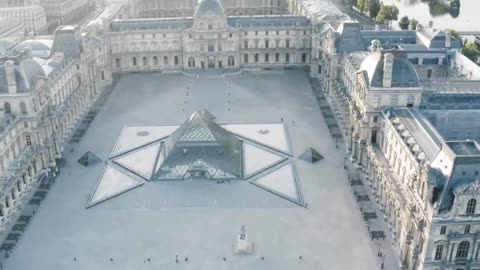 Drone Footage Captures The World's Most-Visited Museum, the Louvre Museum In Paris