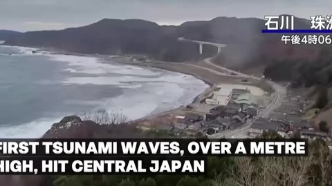 First Tsunami Waves Hit Japan After 7.6 Magnitude Earthquake